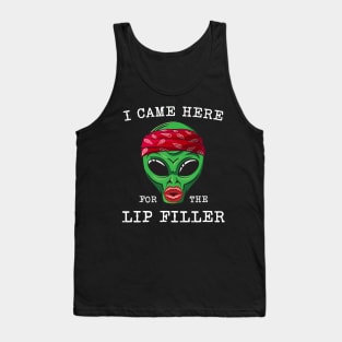 Alien with lip filler Botox Funny alien Tank Top